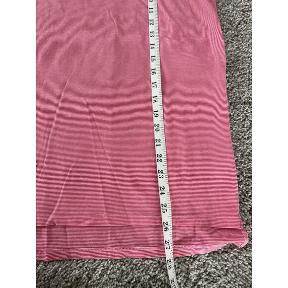 B. Draddy Sport Jimmy Stripe Polo Shirt Men’s Medium Pink/White Golf Performance - Picture 6 of 6
